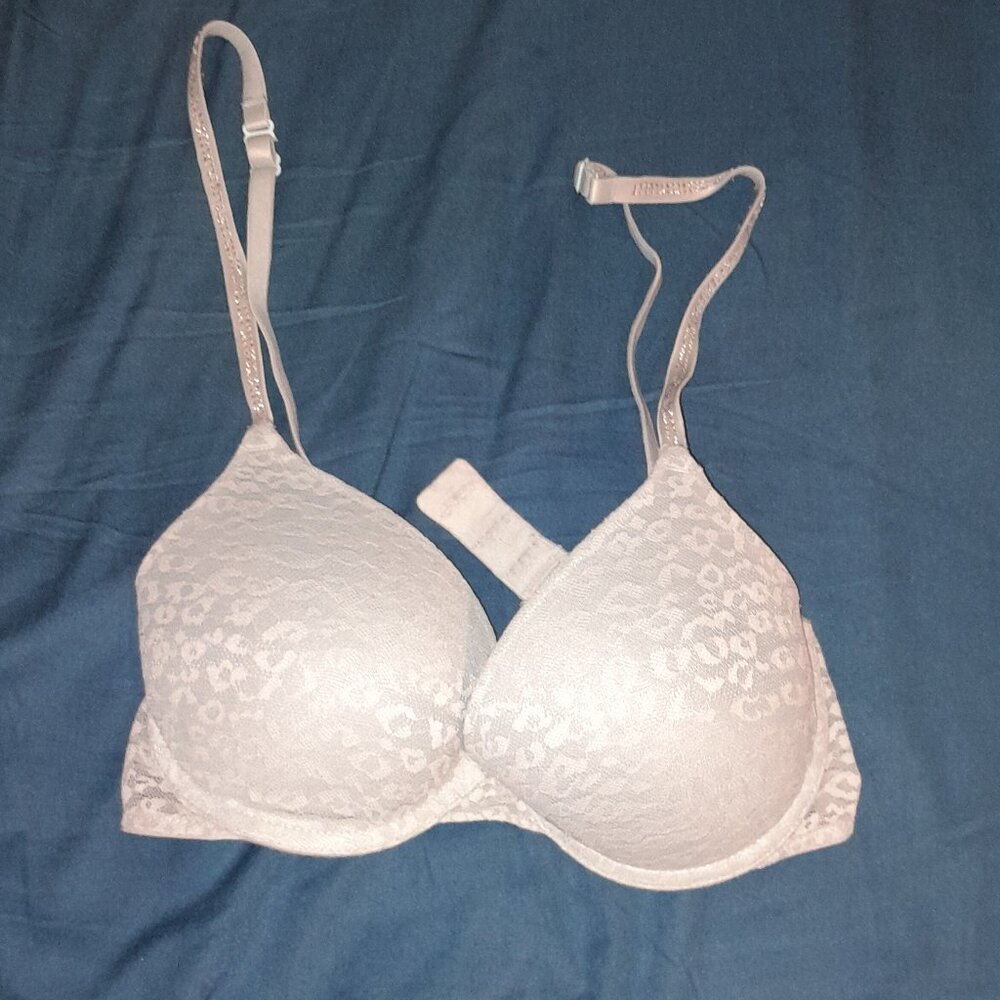 Blue Lacey bra